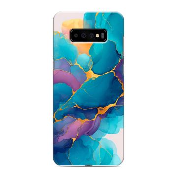 Силиконовый чехол на Samsung Galaxy S10 Plus с принтом Мрамор блестки Силиконовый чехол на Samsung Galaxy S10 Plus с принтом Мрамор блестки