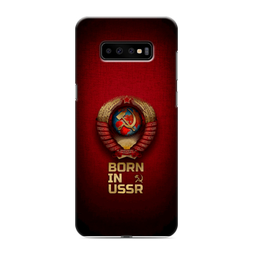 Силиконовый чехол на Samsung Galaxy S10 Plus с принтом Флаг Герб СССР Силиконовый чехол на Samsung Galaxy S10 Plus с принтом Флаг Герб СССР