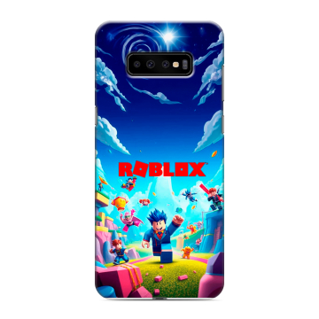 Силиконовый чехол на Samsung Galaxy S10 Plus с принтом Roblox Роблокс