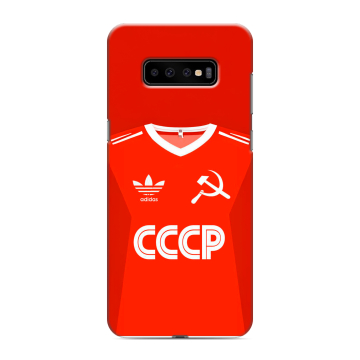 Силиконовый чехол на Samsung Galaxy S10 Plus с принтом Флаг Герб СССР Силиконовый чехол на Samsung Galaxy S10 Plus с принтом Флаг Герб СССР