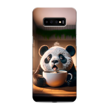 Силиконовый чехол на Samsung Galaxy S10 Plus с принтом смешная панда Силиконовый чехол на Samsung Galaxy S10 Plus с принтом смешная панда