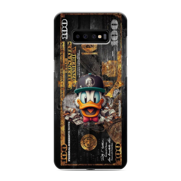 Силиконовый чехол на Samsung Galaxy S10 Plus с принтом Дональд Дак Доллар Силиконовый чехол на Samsung Galaxy S10 Plus с принтом Дональд Дак Доллар