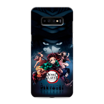 Силиконовый чехол на Samsung Galaxy S10 Plus с принтом Demon Slayer Клинок рассекающий демонов
