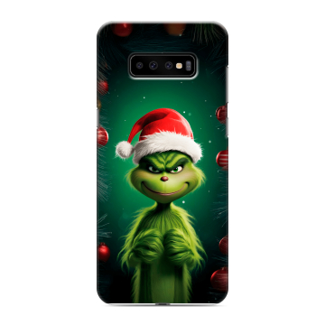 Силиконовый чехол на Samsung Galaxy S10 Plus с принтом Гринч Новый год Рождество Силиконовый чехол на Samsung Galaxy S10 Plus с принтом Гринч Новый год Рождество