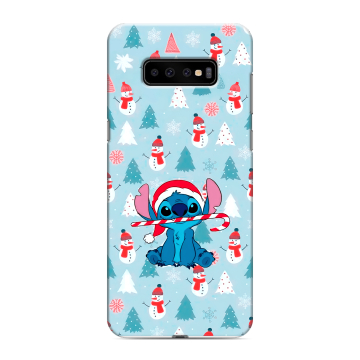 Силиконовый чехол на Samsung Galaxy S10 Plus с принтом Стич Новый год Силиконовый чехол на Samsung Galaxy S10 Plus с принтом Стич Новый год