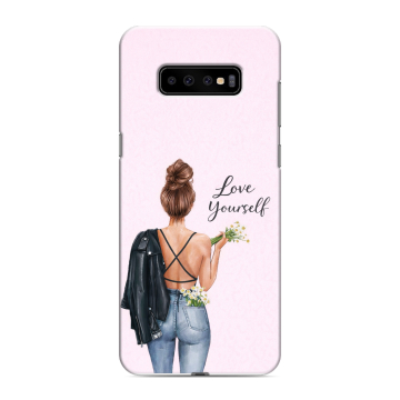 Силиконовый чехол на Samsung Galaxy S10 Plus с принтом женский Силиконовый чехол на Samsung Galaxy S10 Plus с принтом женский