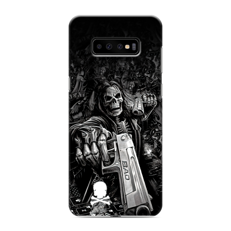 Пластиковый чехол на Samsung Galaxy S10 Plus с принтом Скелет Пластиковый чехол на Samsung Galaxy S10 Plus с принтом Скелет