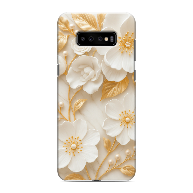 Пластиковый чехол на Samsung Galaxy S10 Plus с принтом Цветы Пластиковый чехол на Samsung Galaxy S10 Plus с принтом Цветы