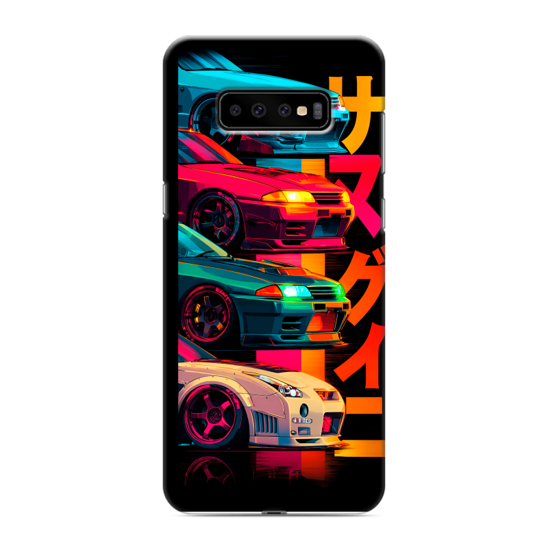 Пластиковый чехол на Samsung Galaxy S10 Plus с принтом Гоночные машины Пластиковый чехол на Samsung Galaxy S10 Plus с принтом Гоночные машины