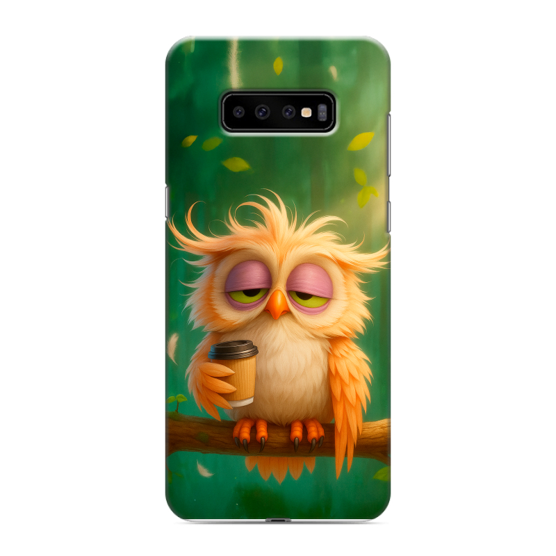 Силиконовый чехол на Samsung Galaxy S10 Plus с принтом сова Силиконовый чехол на Samsung Galaxy S10 Plus с принтом сова