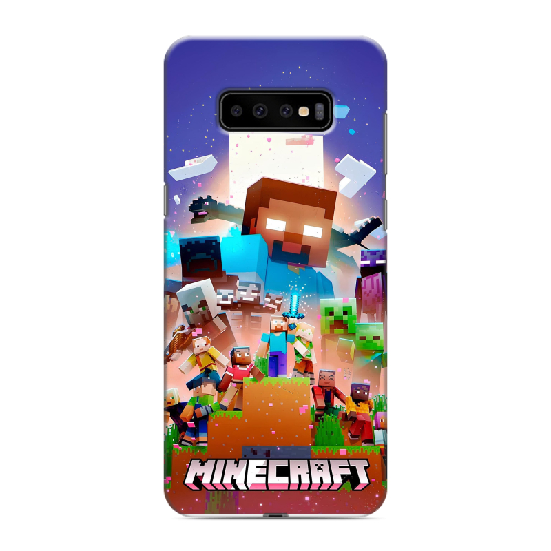 Силиконовый чехол на Samsung Galaxy S10 Plus с принтом Майнкрафт Minecraft Силиконовый чехол на Samsung Galaxy S10 Plus с принтом Майнкрафт Minecraft