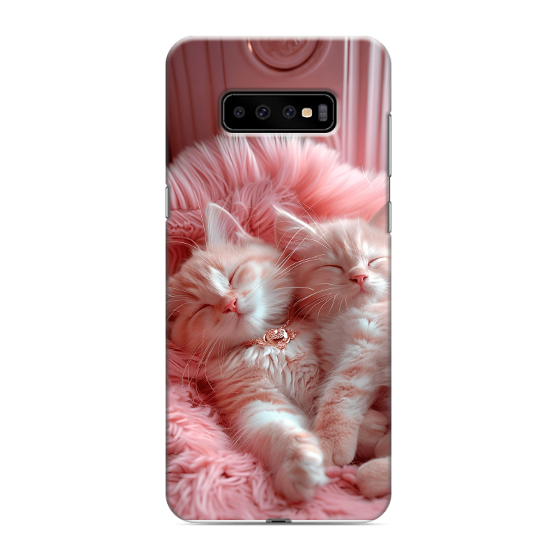 Пластиковый чехол на Samsung Galaxy S10 Plus с принтом котята котики Пластиковый чехол на Samsung Galaxy S10 Plus с принтом котята котики