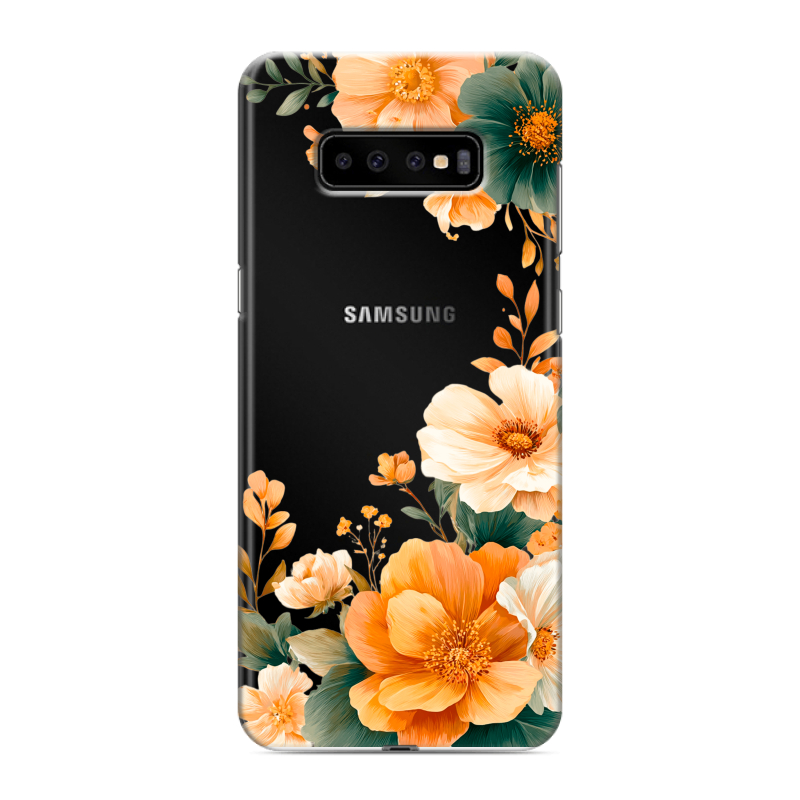 Пластиковый чехол на Samsung Galaxy S10 Plus с принтом Цветы принт Пластиковый чехол на Samsung Galaxy S10 Plus с принтом Цветы принт