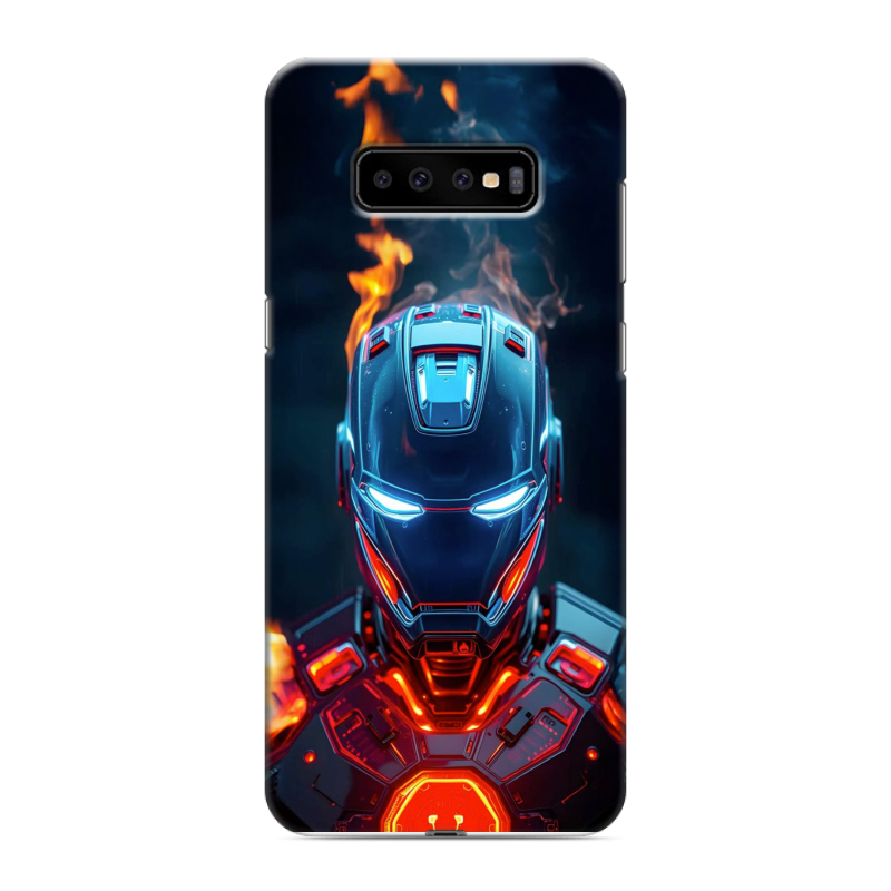 Силиконовый противоударный чехол на Samsung Galaxy S10 Plus с принтом IronMan Железный человек Силиконовый противоударный чехол на Samsung Galaxy S10 Plus с принтом IronMan Железный человек