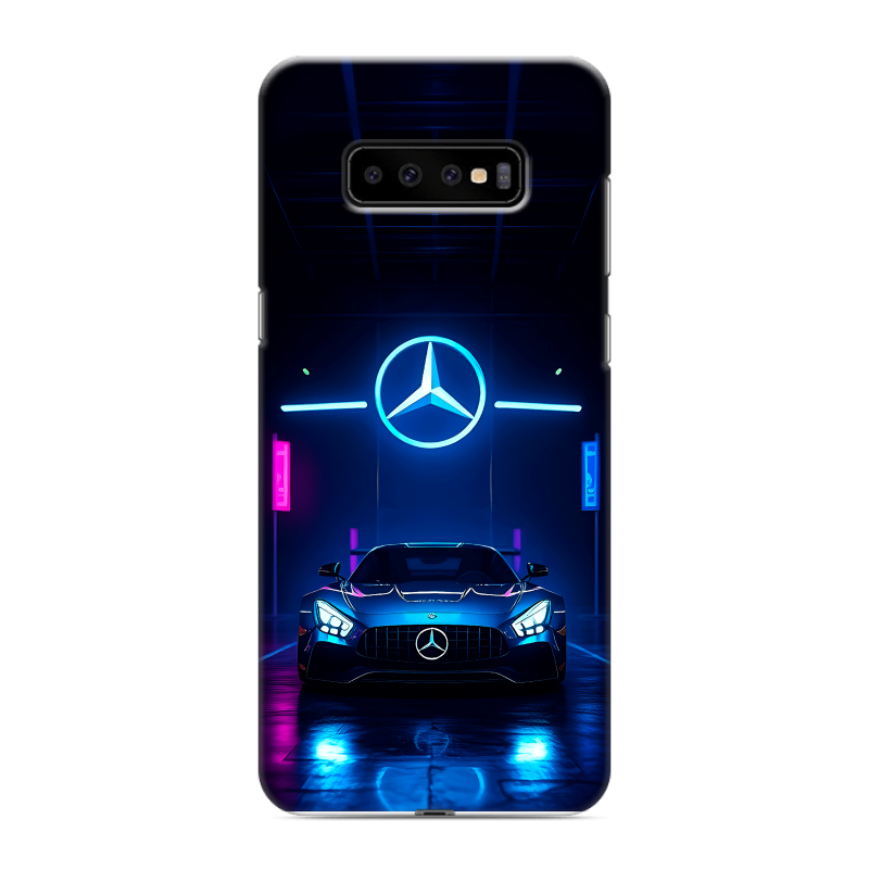 Силиконовый противоударный чехол на Samsung Galaxy S10 Plus с принтом Mercedes Мерседес Силиконовый противоударный чехол на Samsung Galaxy S10 Plus с принтом Mercedes Мерседес