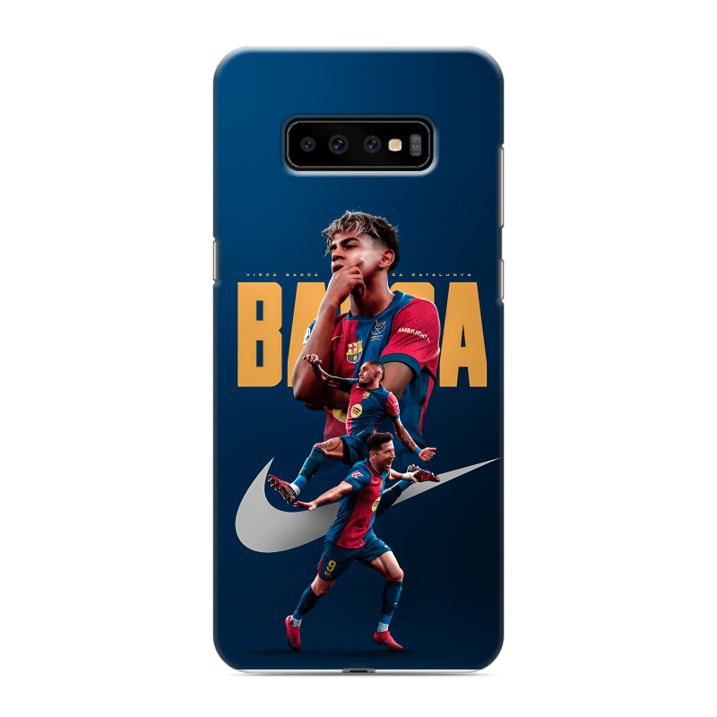 Силиконовый чехол на Samsung Galaxy S10 Plus с принтом Барселона Barca Yamal Силиконовый чехол на Samsung Galaxy S10 Plus с принтом Барселона Barca Yamal