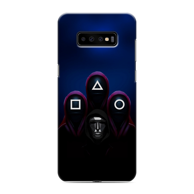 Силиконовый противоударный чехол на Samsung Galaxy S10 Plus с принтом Игра Кальмара Силиконовый противоударный чехол на Samsung Galaxy S10 Plus с принтом Игра Кальмара