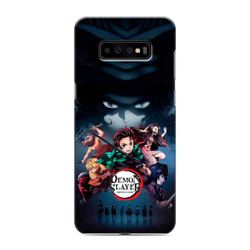 Силиконовый противоударный чехол на Samsung Galaxy S10 Plus с принтом Demon Slayer Клинок рассекающий демонов Силиконовый противоударный чехол на Samsung Galaxy S10 Plus с принтом Demon Slayer Клинок рассекающий демонов