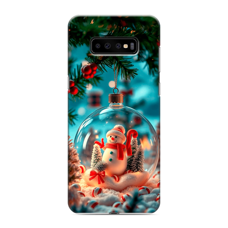 Силиконовый чехол на Samsung Galaxy S10 Plus с принтом Новый год Силиконовый чехол на Samsung Galaxy S10 Plus с принтом Новый год