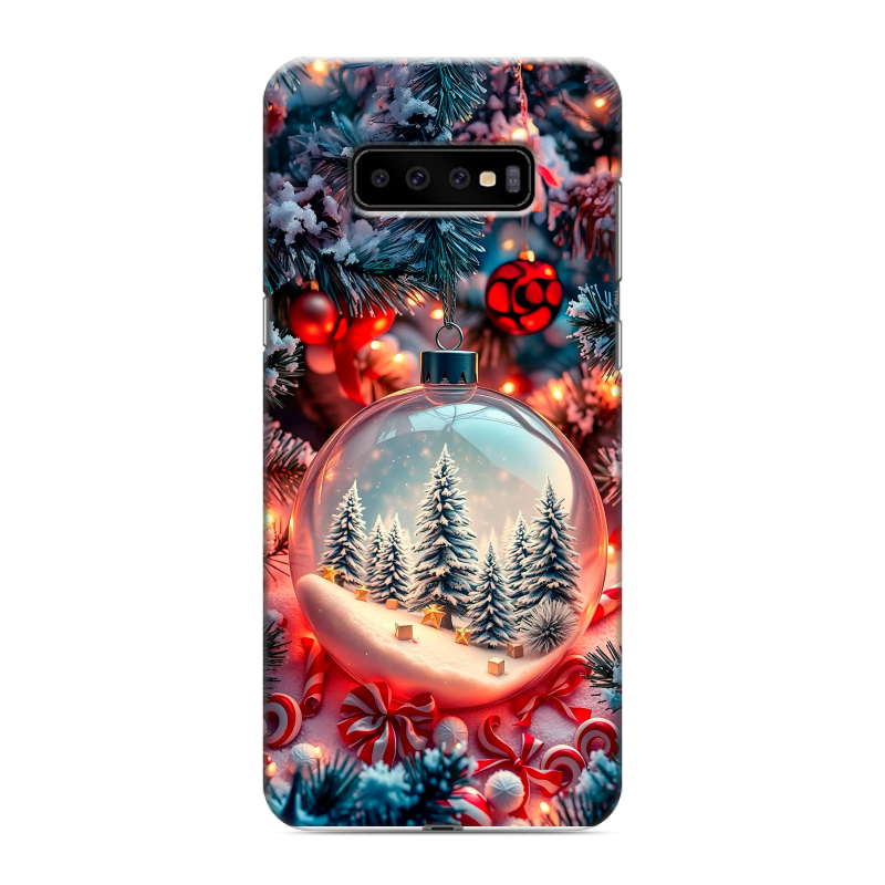Пластиковый чехол на Samsung Galaxy S10 Plus с принтом Новый год Пластиковый чехол на Samsung Galaxy S10 Plus с принтом Новый год