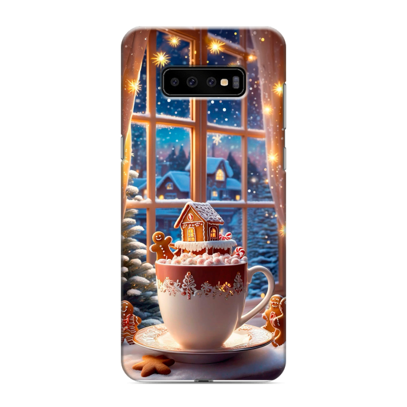 Силиконовый чехол на Samsung Galaxy S10 Plus с принтом Новый год Силиконовый чехол на Samsung Galaxy S10 Plus с принтом Новый год