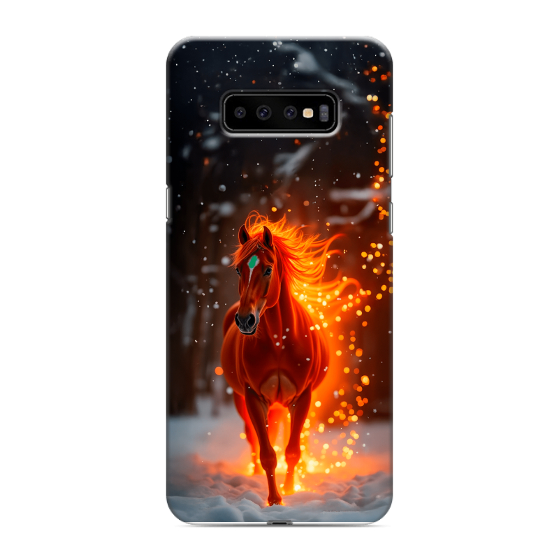 Пластиковый чехол на Samsung Galaxy S10 Plus с принтом Новый год Пластиковый чехол на Samsung Galaxy S10 Plus с принтом Новый год