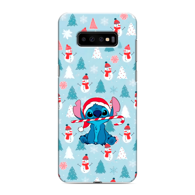 Силиконовый чехол на Samsung Galaxy S10 Plus с принтом Стич Новый год Силиконовый чехол на Samsung Galaxy S10 Plus с принтом Стич Новый год
