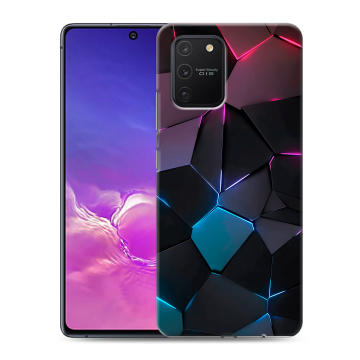 Силиконовый чехол на Samsung Galaxy S10 Lite с принтом Геометрия неона