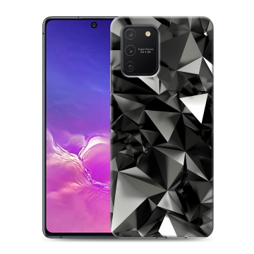 Силиконовый чехол на Samsung Galaxy S10 Lite с принтом Черные кристаллы