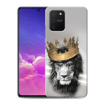 Силиконовый чехол на Samsung Galaxy S10 Lite с принтом Лев с короной