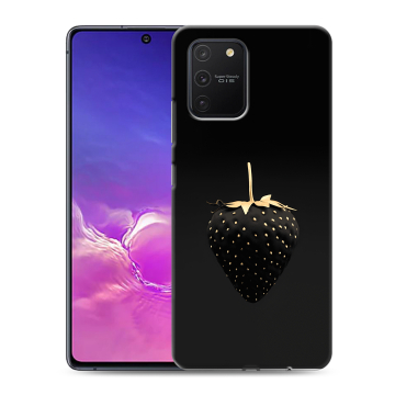 Силиконовый чехол на Samsung Galaxy S10 Lite с принтом Черная клубника Силиконовый чехол на Samsung Galaxy S10 Lite с принтом Черная клубника