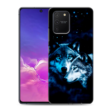 Силиконовый чехол на Samsung Galaxy S10 Lite с принтом Волки