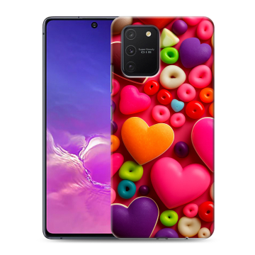 Силиконовый чехол на Samsung Galaxy S10 Lite с принтом Сердечки