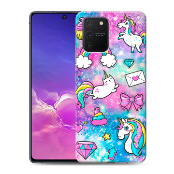 Силиконовый чехол на Samsung Galaxy S10 Lite с принтом Единороги Силиконовый чехол на Samsung Galaxy S10 Lite с принтом Единороги