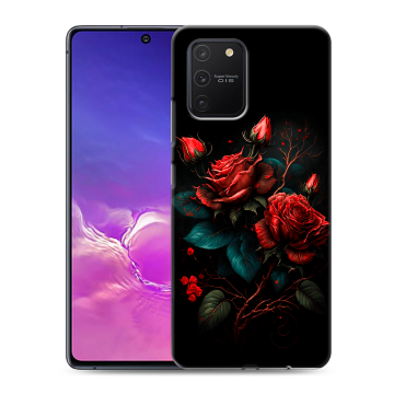 Силиконовый чехол на Samsung Galaxy S10 Lite с принтом Розы красные Силиконовый чехол на Samsung Galaxy S10 Lite с принтом Розы красные