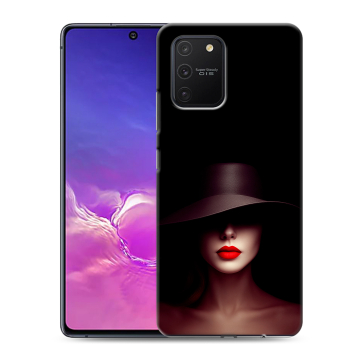 Силиконовый чехол на Samsung Galaxy S10 Lite с принтом Девушка в шляпе Силиконовый чехол на Samsung Galaxy S10 Lite с принтом Девушка в шляпе
