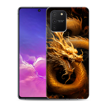 Силиконовый чехол на Samsung Galaxy S10 Lite с принтом Золотой дракон Силиконовый чехол на Samsung Galaxy S10 Lite с принтом Золотой дракон