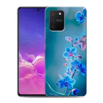 Силиконовый чехол на Samsung Galaxy S10 Lite с принтом Голубые цветы Силиконовый чехол на Samsung Galaxy S10 Lite с принтом Голубые цветы