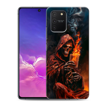 Силиконовый чехол на Samsung Galaxy S10 Lite с принтом Скелет и карты Силиконовый чехол на Samsung Galaxy S10 Lite с принтом Скелет и карты