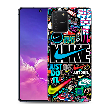 Силиконовый чехол на Samsung Galaxy S10 Lite с принтом найк nike черный Силиконовый чехол на Samsung Galaxy S10 Lite с принтом найк nike черный