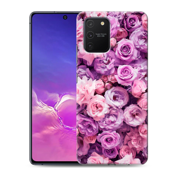Силиконовый чехол на Samsung Galaxy S10 Lite с принтом лавандовые розы Силиконовый чехол на Samsung Galaxy S10 Lite с принтом лавандовые розы