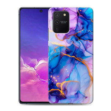 Силиконовый чехол на Samsung Galaxy S10 Lite с принтом синий мрамор Силиконовый чехол на Samsung Galaxy S10 Lite с принтом синий мрамор