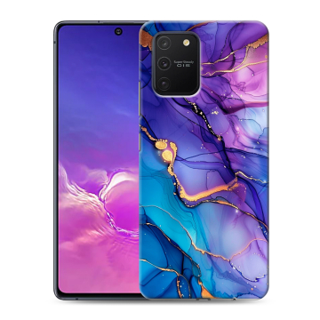 Силиконовый чехол на Samsung Galaxy S10 Lite с принтом синий мрамор Силиконовый чехол на Samsung Galaxy S10 Lite с принтом синий мрамор