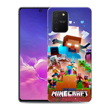 Силиконовый чехол на Samsung Galaxy S10 Lite с принтом Майнкрафт Minecraft Силиконовый чехол на Samsung Galaxy S10 Lite с принтом Майнкрафт Minecraft
