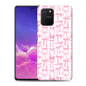 Силиконовый чехол на Samsung Galaxy S10 Lite с принтом Розовые бантики Силиконовый чехол на Samsung Galaxy S10 Lite с принтом Розовые бантики