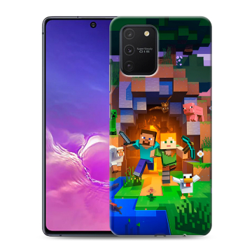 Силиконовый чехол на Samsung Galaxy S10 Lite с принтом Майнкрафт Minecraft Силиконовый чехол на Samsung Galaxy S10 Lite с принтом Майнкрафт Minecraft