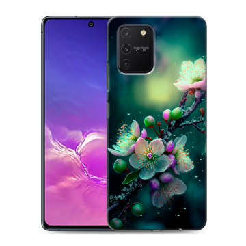 Силиконовый чехол на Samsung Galaxy S10 Lite с принтом Цветы и мрамор Силиконовый чехол на Samsung Galaxy S10 Lite с принтом Цветы и мрамор