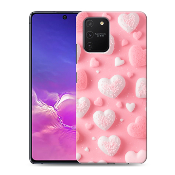 Силиконовый чехол на Samsung Galaxy S10 Lite с принтом Сердечки Силиконовый чехол на Samsung Galaxy S10 Lite с принтом Сердечки