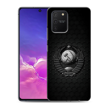 Силиконовый чехол на Samsung Galaxy S10 Lite с принтом Герб Флаг СССР Силиконовый чехол на Samsung Galaxy S10 Lite с принтом Герб Флаг СССР