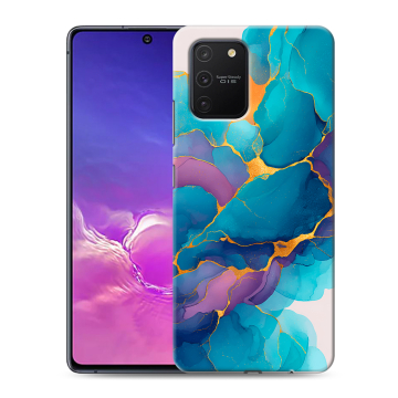 Силиконовый чехол на Samsung Galaxy S10 Lite с принтом Мрамор блестки Силиконовый чехол на Samsung Galaxy S10 Lite с принтом Мрамор блестки